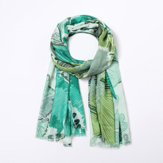 Floral Print Scarf | Green