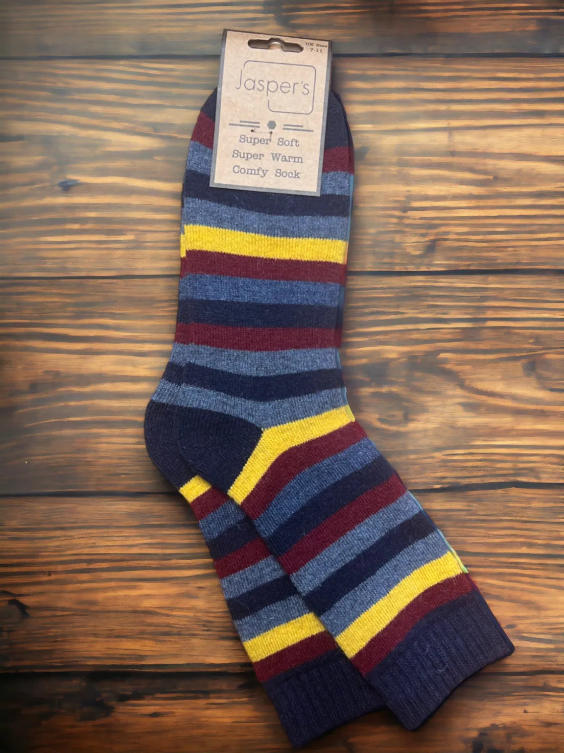 Mens Multi Striped Cosy Socks