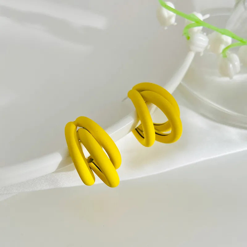 Statement 3 Half Hoop Colour Earrings