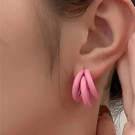 Statement 3 Half Hoop Colour Earrings