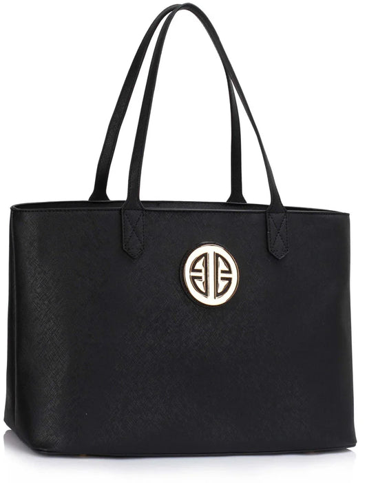 Large Tote Shoulder Bag | Black