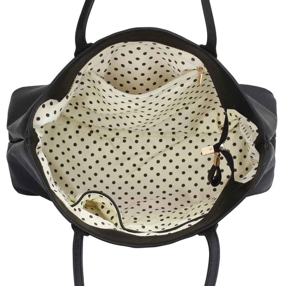 Large Tote Shoulder Bag | Black