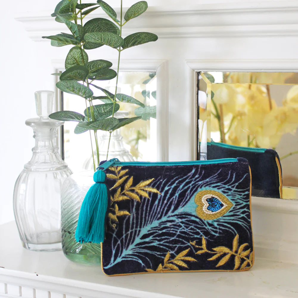 Luxe Peacock Coin Purse / Pouch