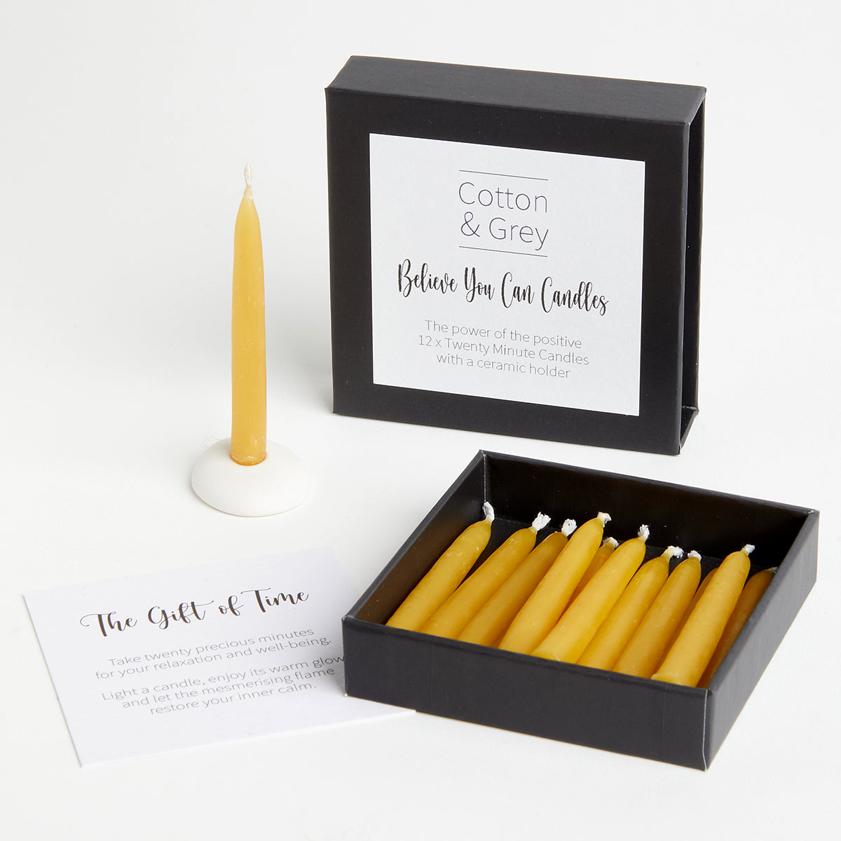 Believe You Can | Twenty Minute Candles Set | Cotton & Grey