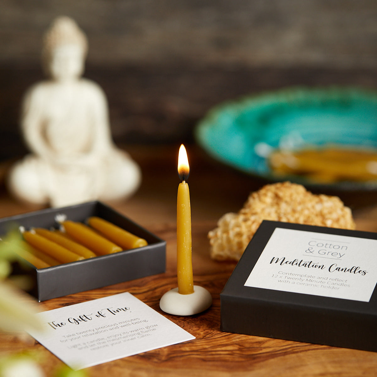 Meditation | Twenty Minute Candles Set | Cotton & Grey