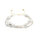Bohemian Beaded Beach Multistrand Bracelet | White