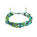 Bohemian Beaded Beach Multistrand Bracelet | Green