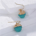 Resin Drop Earrings | Green