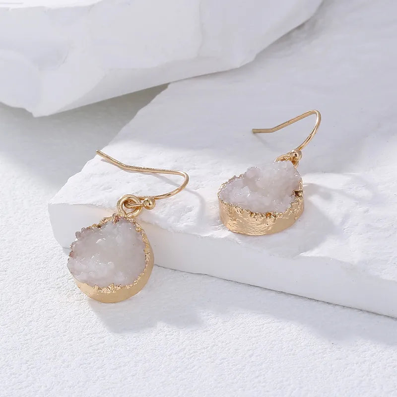 Resin Drop Earrings | Stone