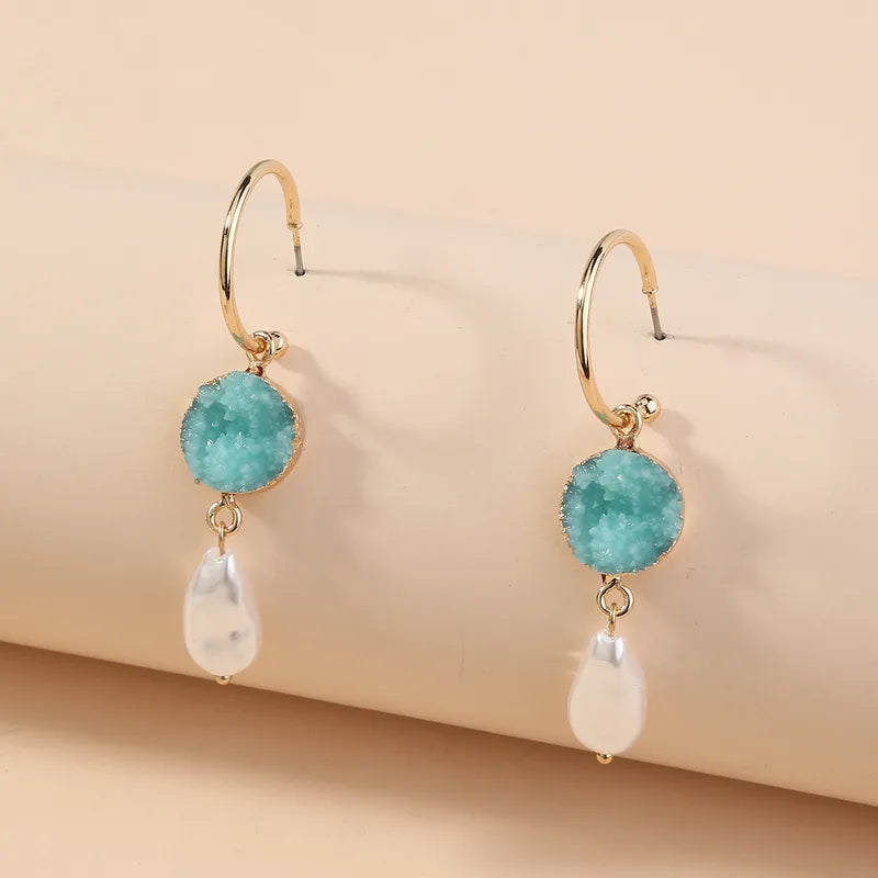 Resin Drop Earrings | Pearl