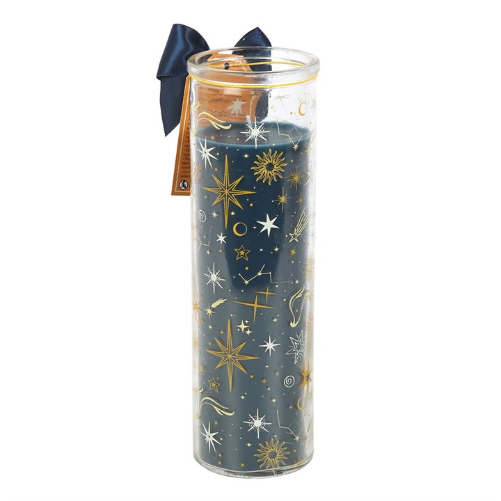 Starry Night Cinnamon & Blackberry Tall Glass Candle Jar