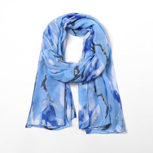 Eco Style Scarf Pastel Floral | Blue