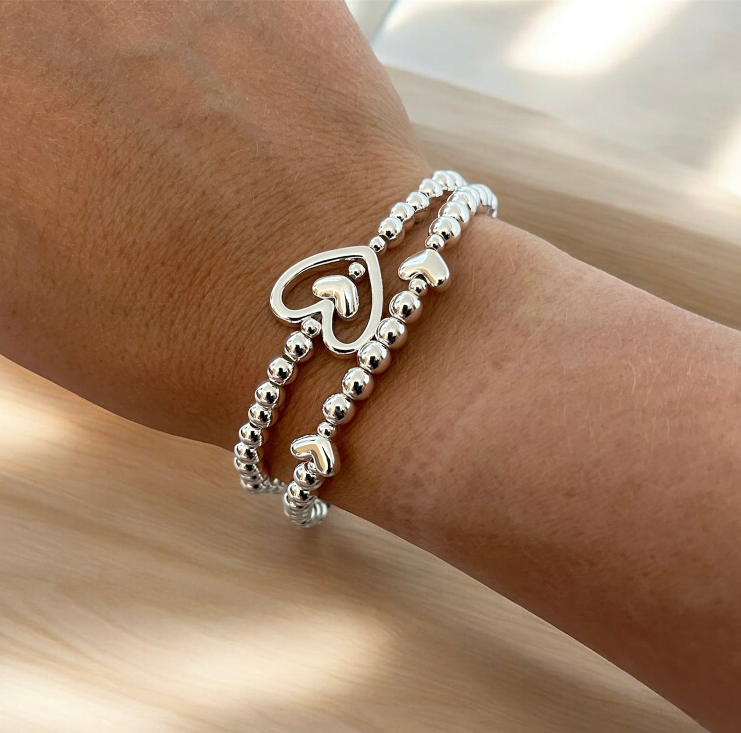 Double Beaded Heart Bracelet | SP