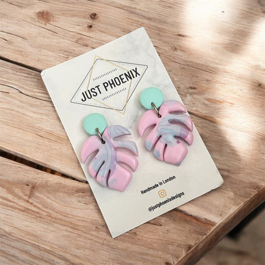 Just Phoenix  Earrings | Polymer Clay Leaf