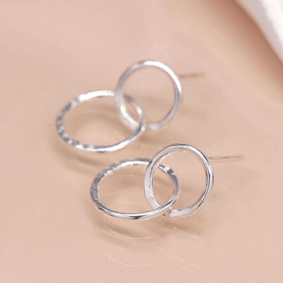 Sterling Silver Double Hoop Earrings