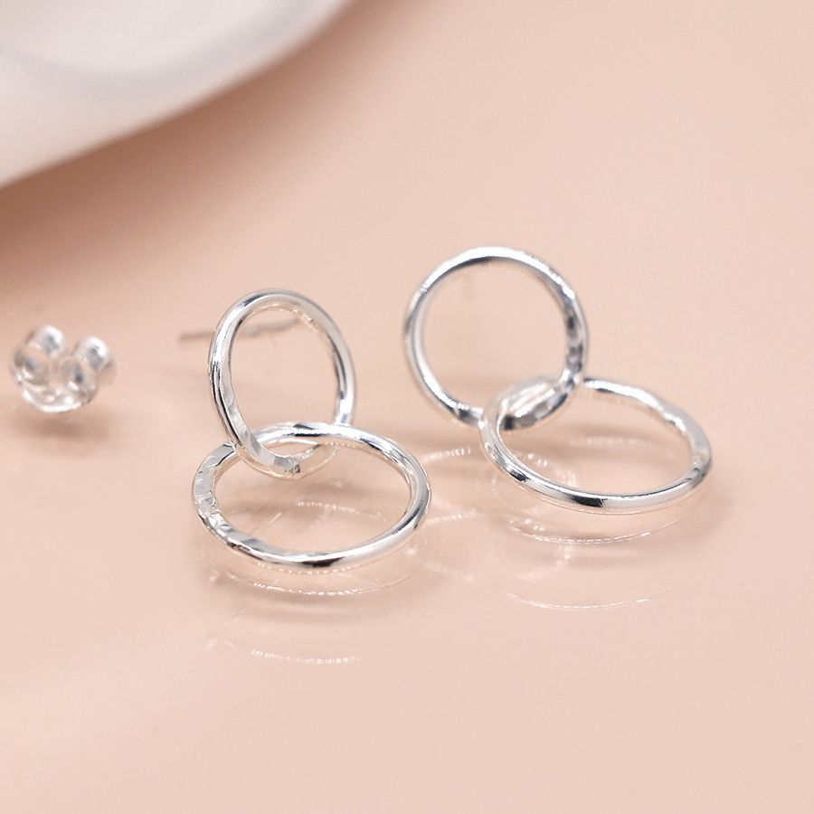 Sterling Silver Double Hoop Earrings