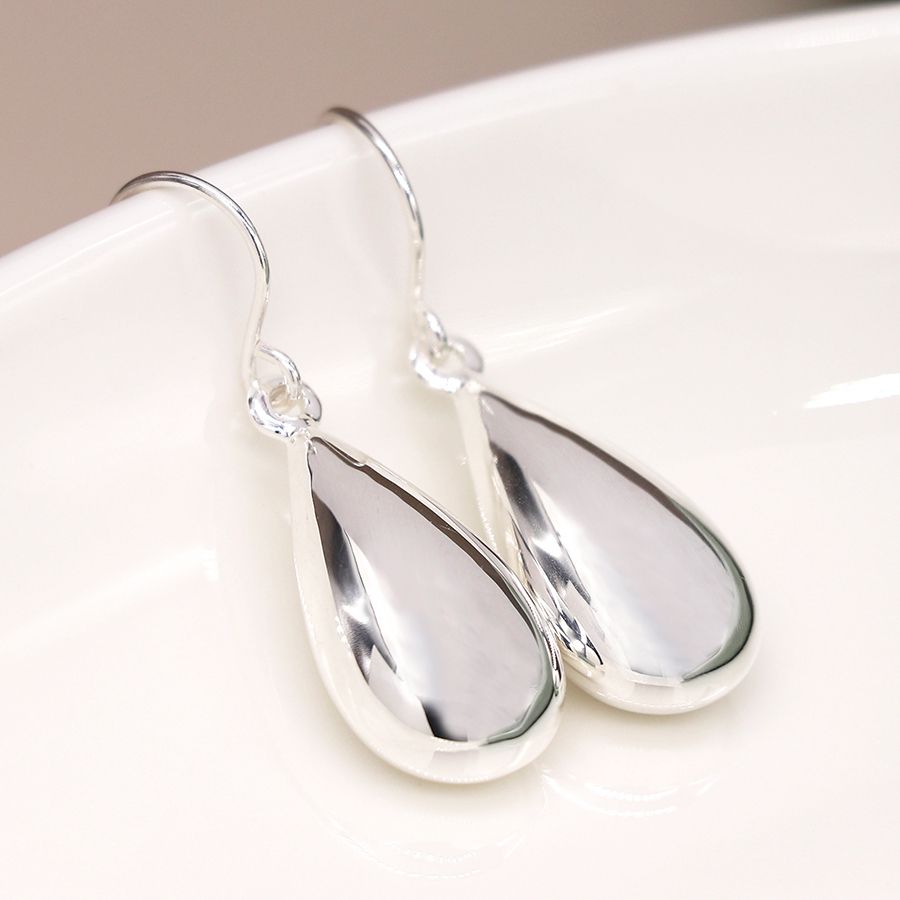 Sterling Silver Elegant Teardrop Earrings