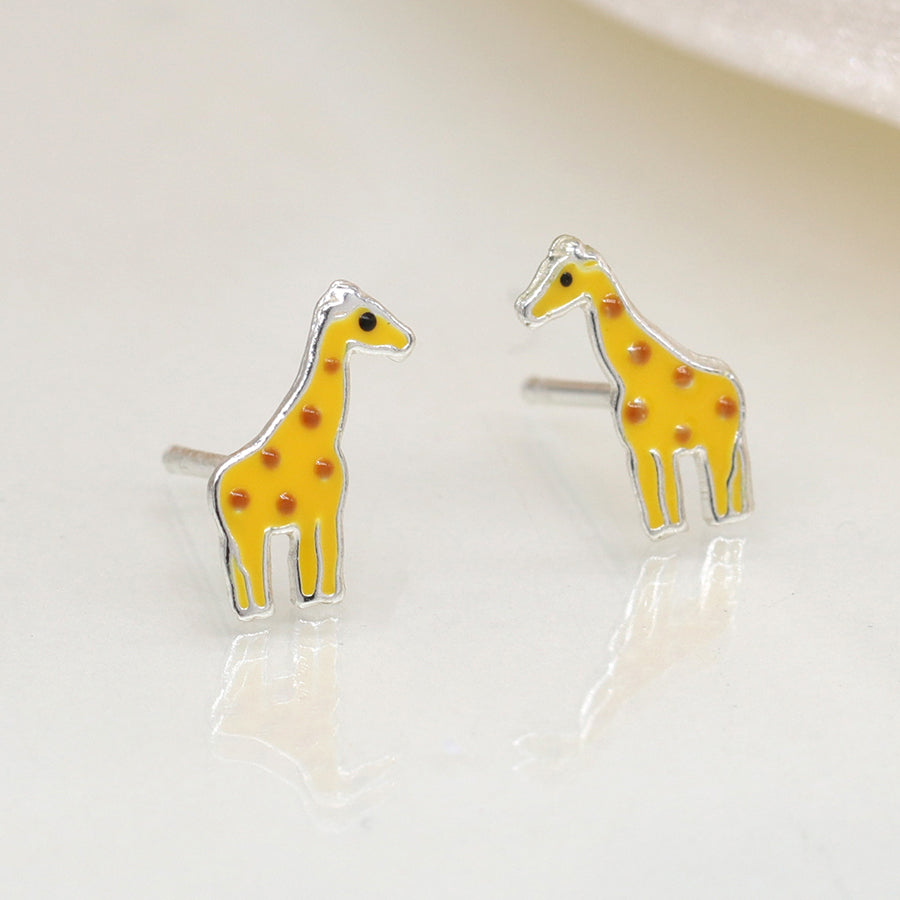 Sterling Silver | Giraffe Stud Earrings