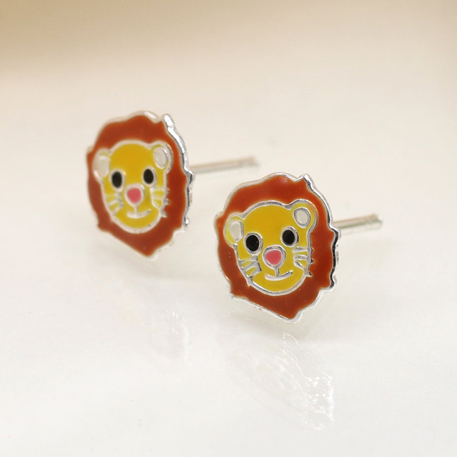 Sterling Silver | Lion Stud Earrings