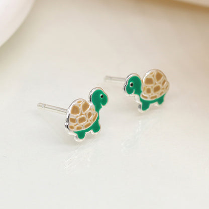 Sterling Silver | Sea Turtle Stud Earrings