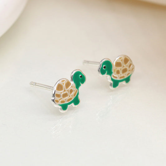 Sterling Silver | Sea Turtle Stud Earrings
