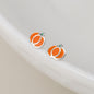 Sterling Silver | Pumpkin Stud Earrings