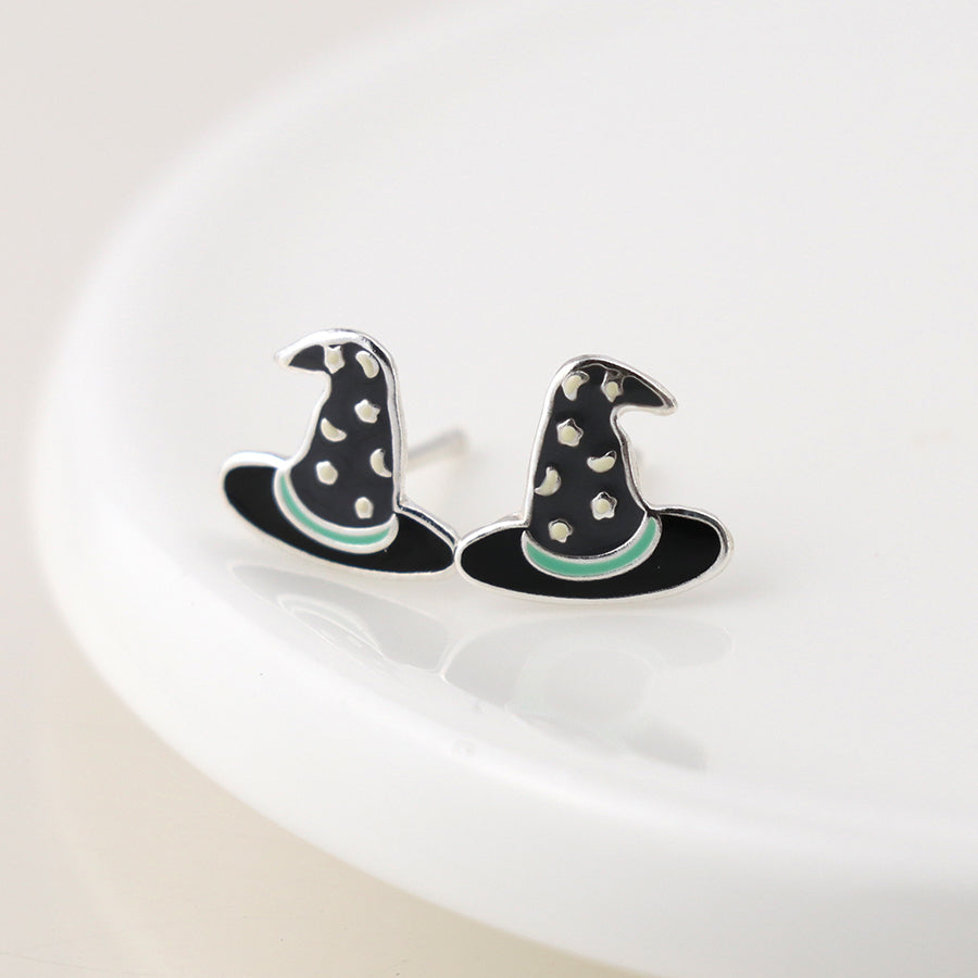 Sterling Silver | Witches Hat Stud Earrings