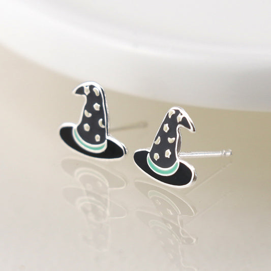 Sterling Silver | Witches Hat Stud Earrings