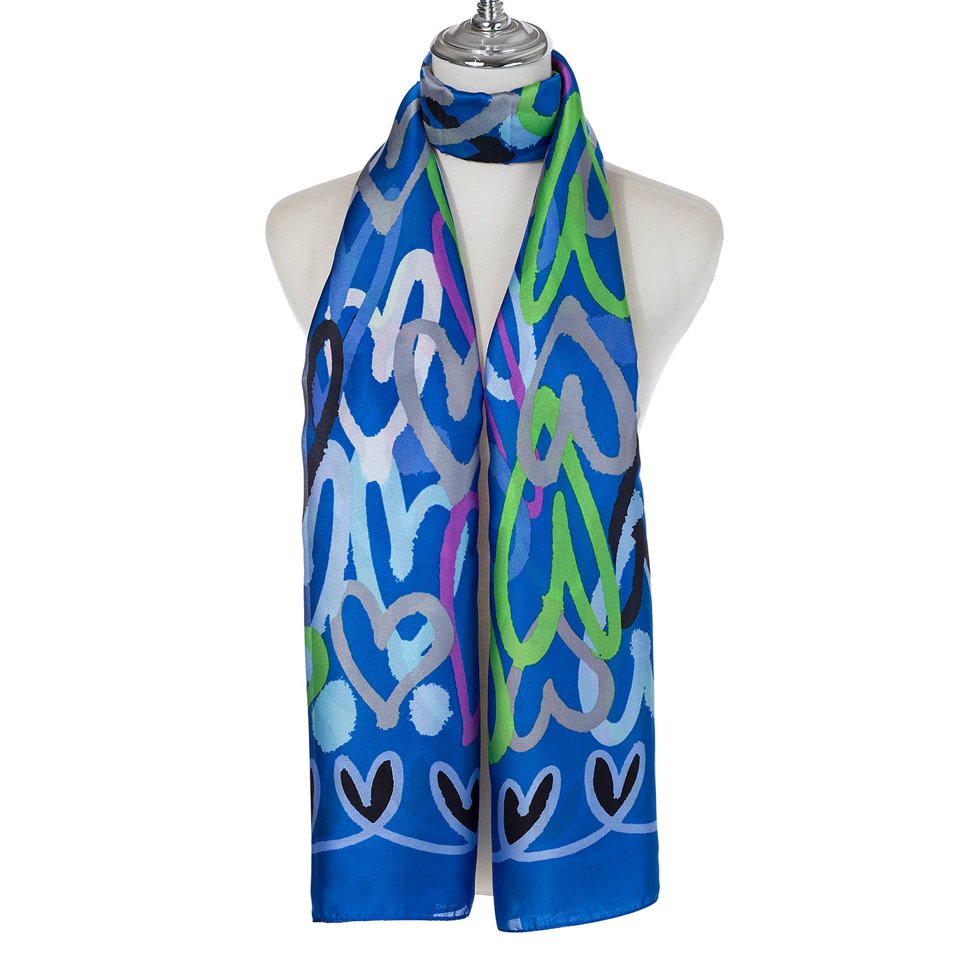 Summer Bright Heart Scarf | Blue