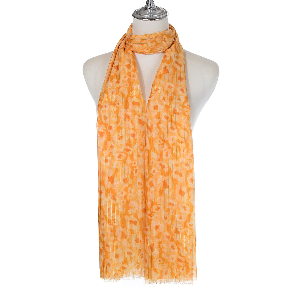 Summer Gold Tone Scarf | Orange
