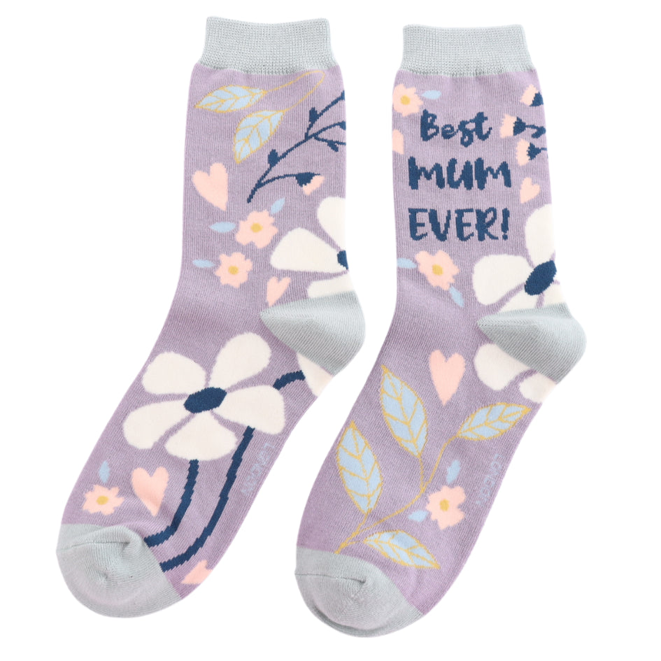 Bamboo Socks | Best Mum Ever Lavender