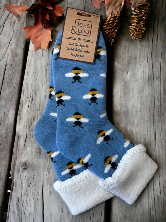 Beautiful Bee Super Cosy Cuff Socks