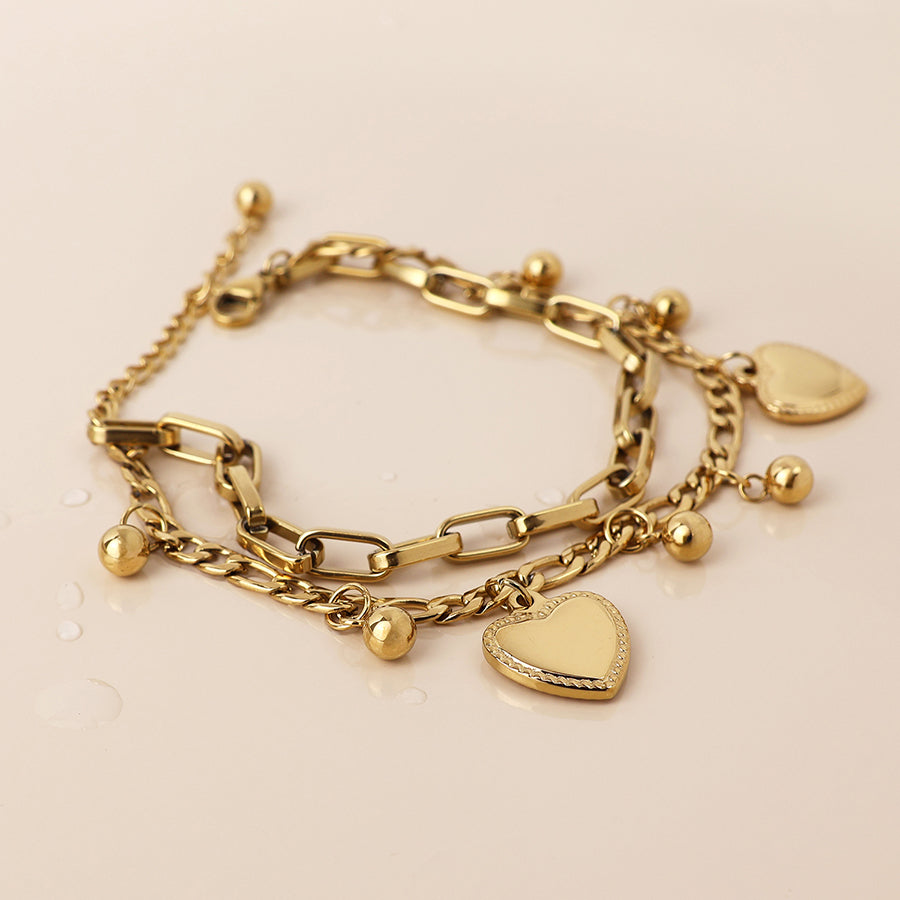 Waterproof Layered Charm Bracelet