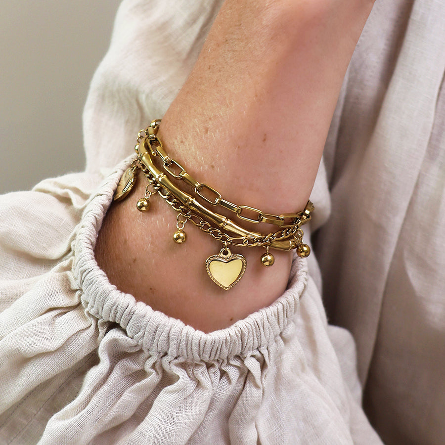 Waterproof Layered Charm Bracelet