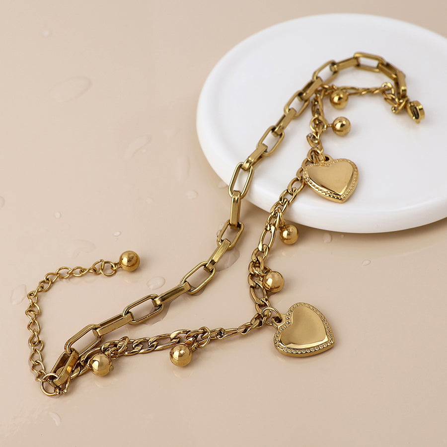 Waterproof Layered Charm Bracelet