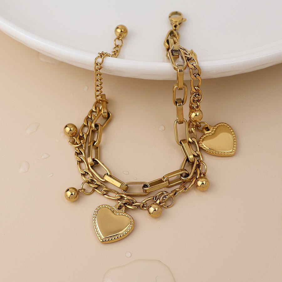 Waterproof Layered Charm Bracelet