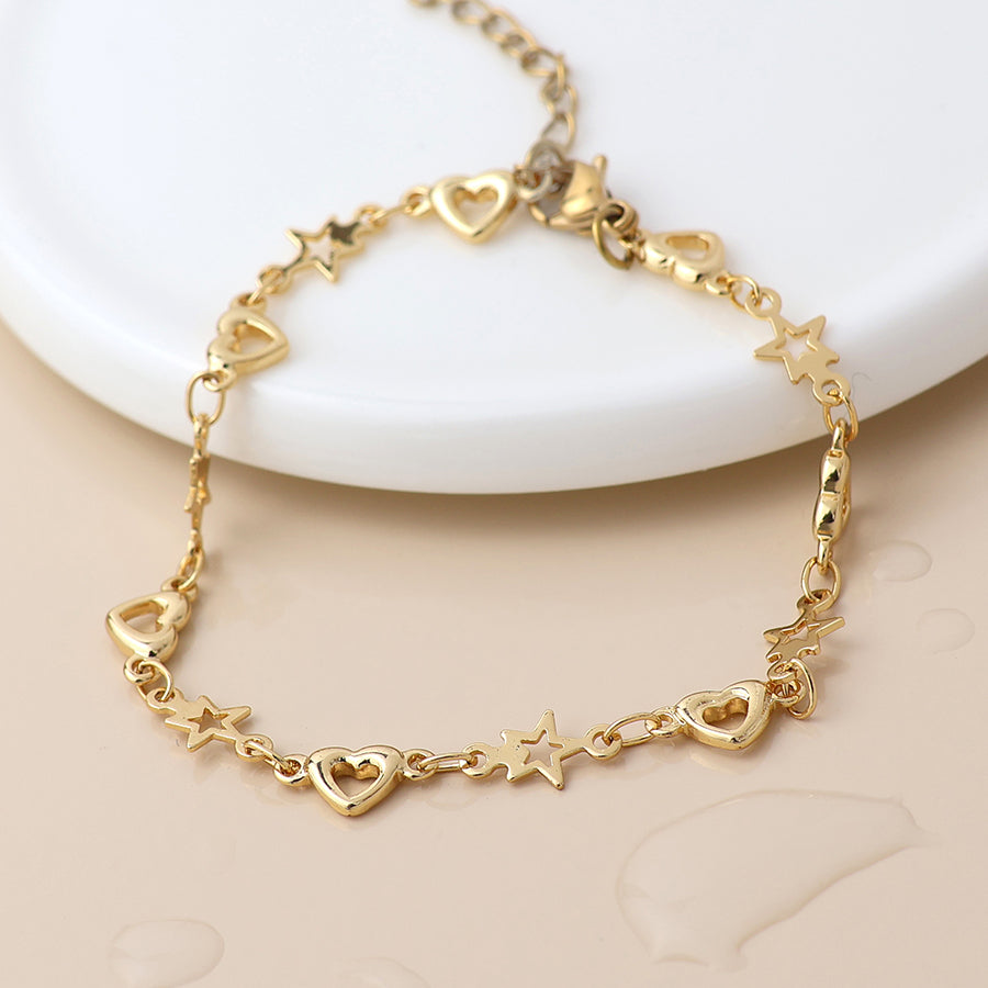 Waterproof Stars & Heart Bracelet
