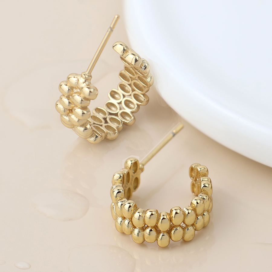 Waterproof Bobble Hoop Earrings