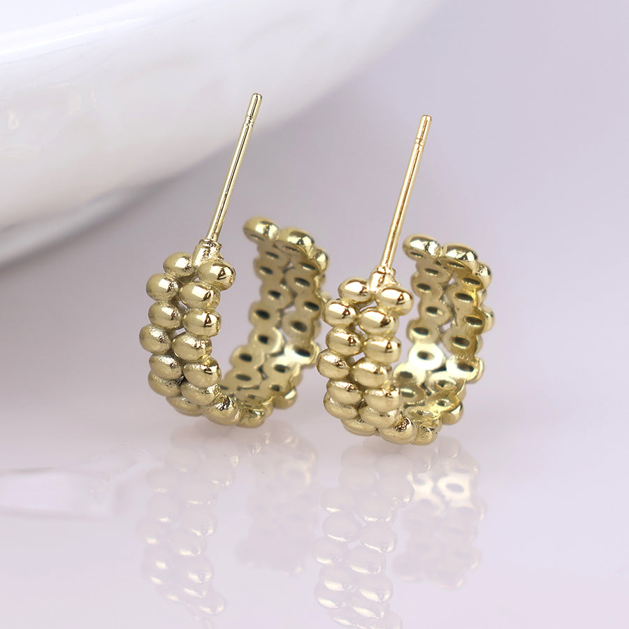 Waterproof Bobble Hoop Earrings