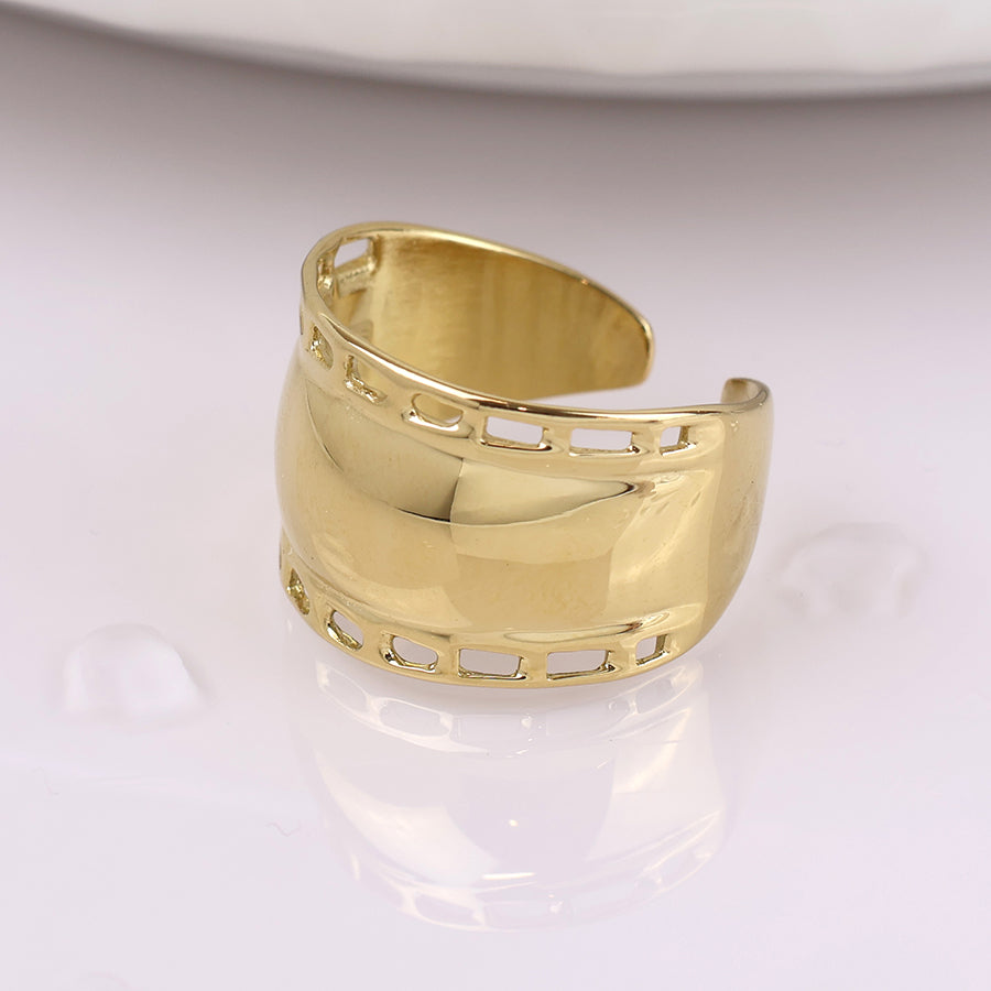 Waterproof Wide Open Band Ring