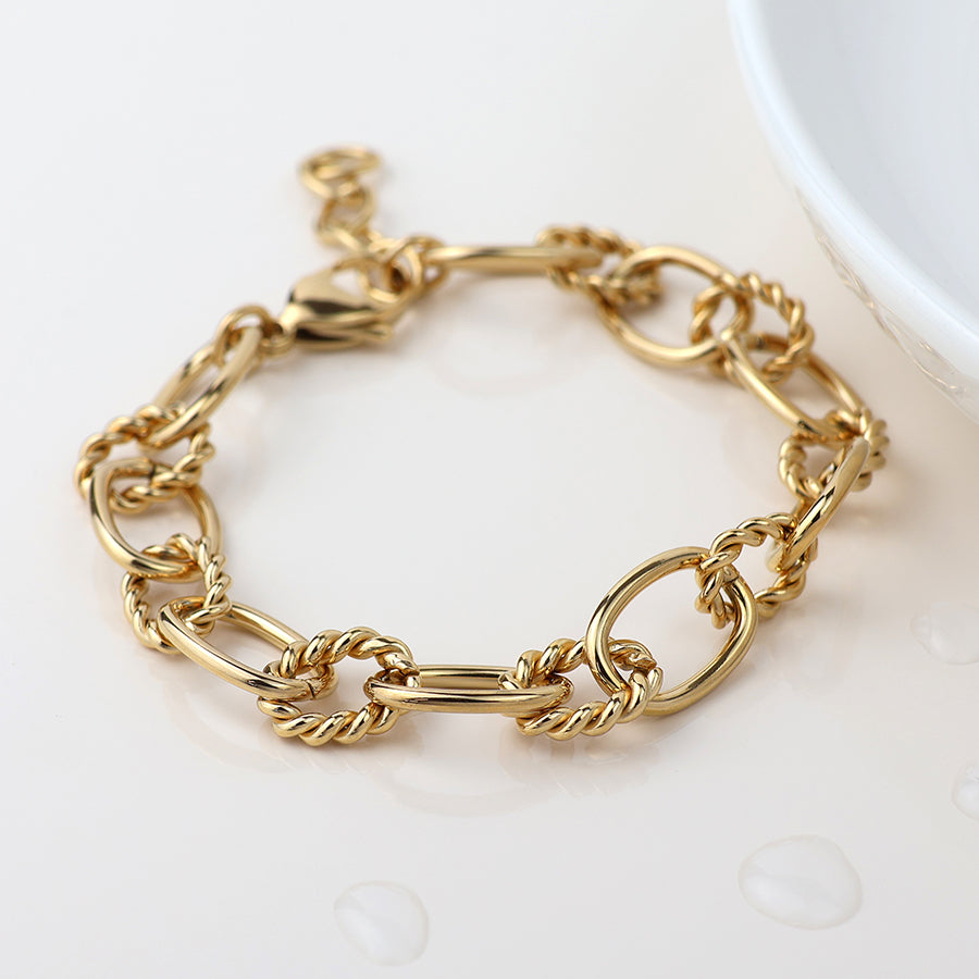 Waterproof Twisted Links Bracelet