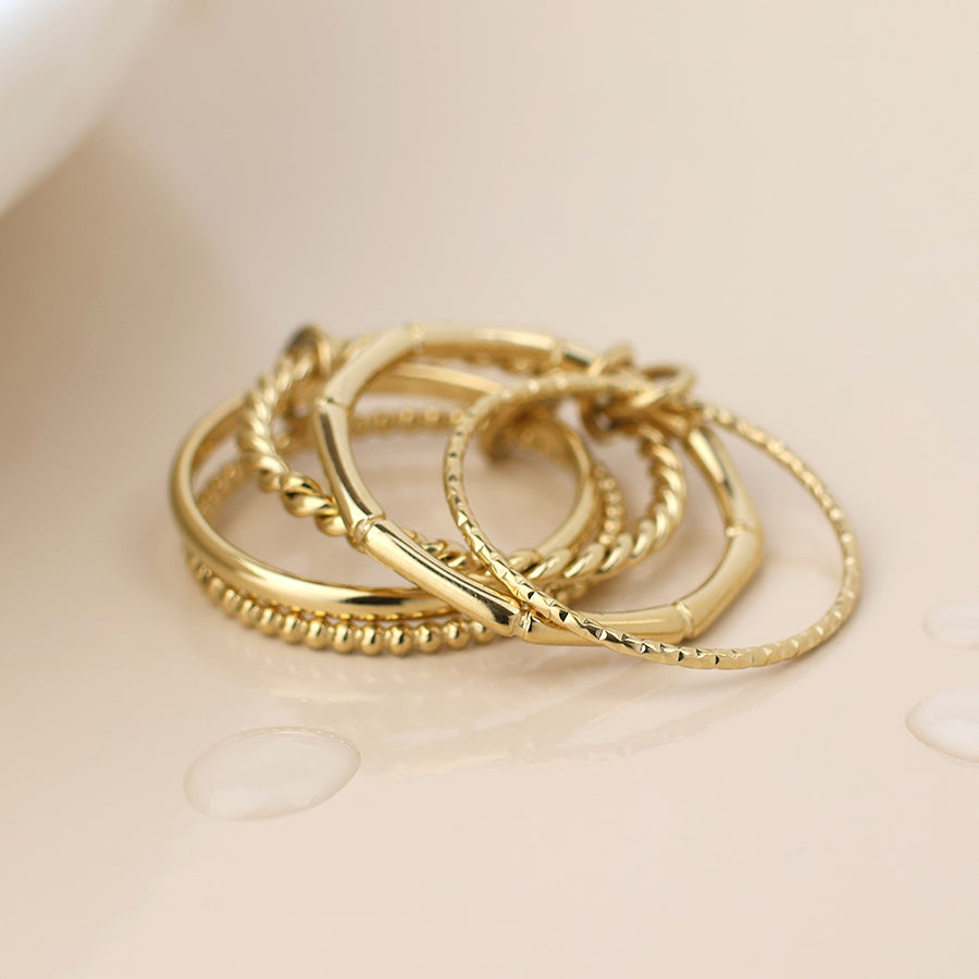Stainless steel Linked Multi Ring Stack (S/M)