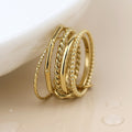 Stainless steel Linked Multi Ring Stack (S/M)