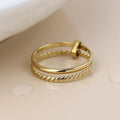 Stainless Steel Double Stack Linked Rings (S/M)