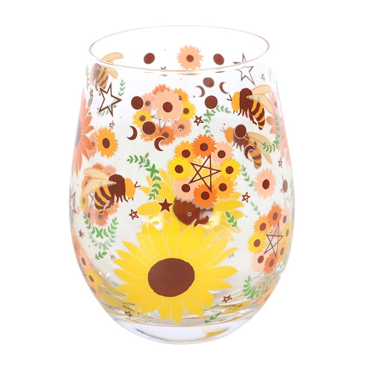 Bee Radiant Print Stemless Glass