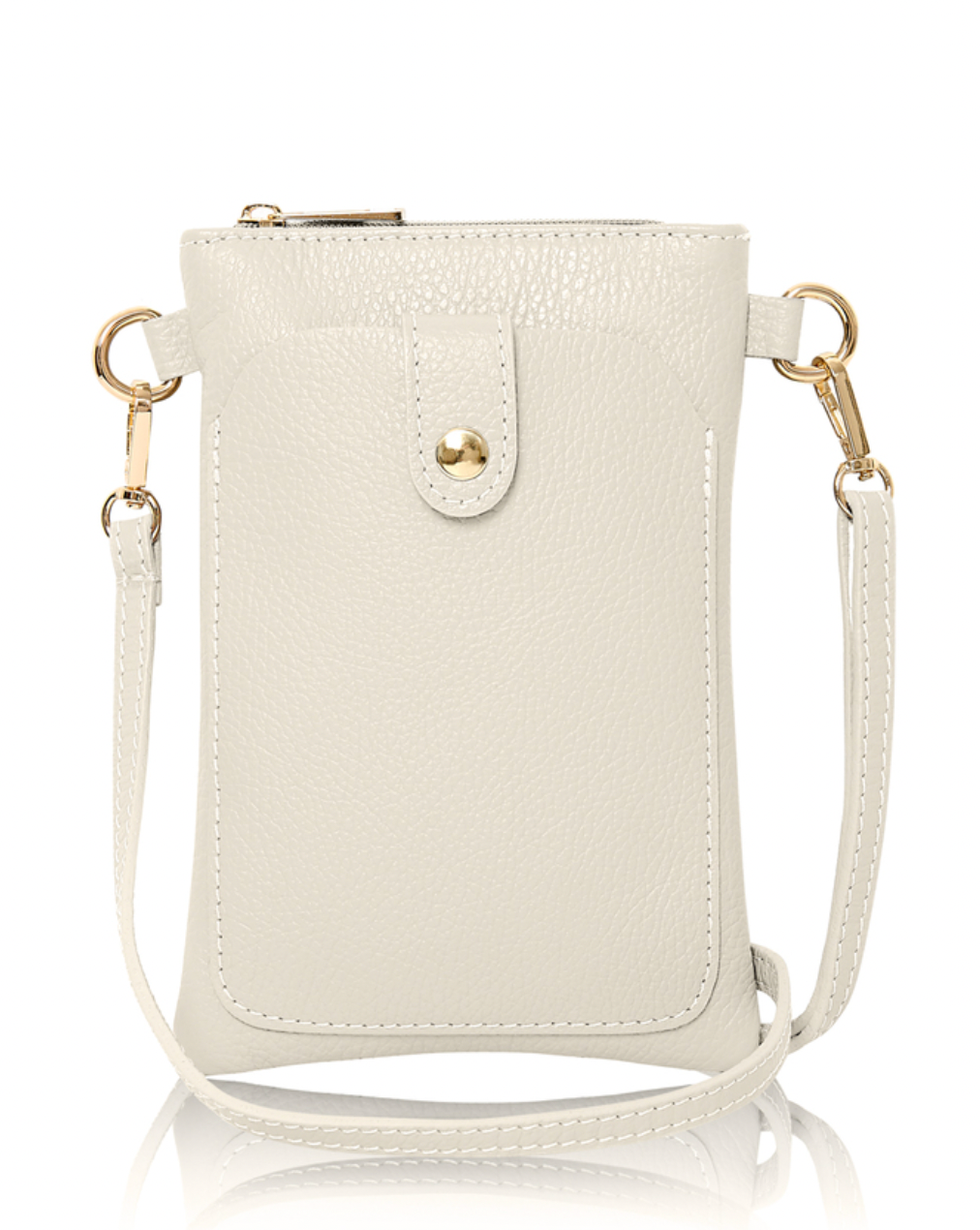 Leather Slim Pouch Crossbody Bag