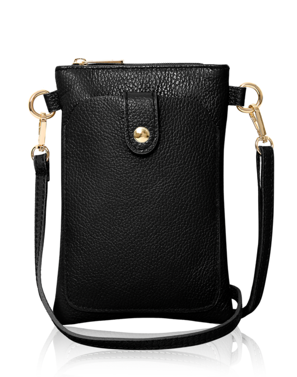 Leather Slim Pouch Crossbody Bag