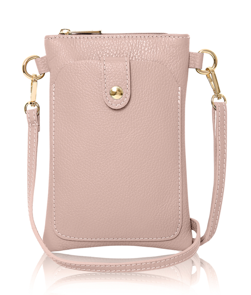 Leather Slim Pouch Crossbody Bag