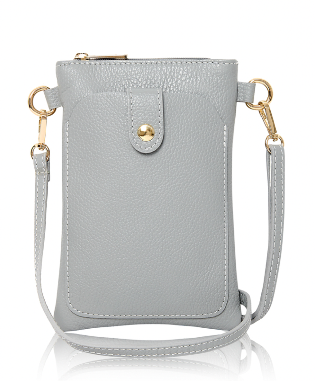 Leather Slim Pouch Crossbody Bag