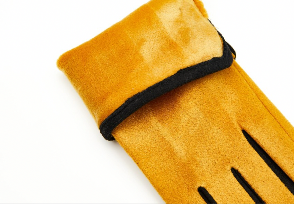 Button Detail Gloves | Mustard